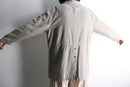 linen×rayon blend stripe shirt jacket