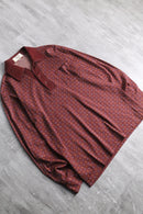 geometric pattern skipper polo shirt