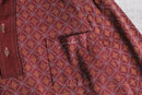 geometric pattern skipper polo shirt
