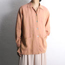 iridescent orange linen L/S shirt