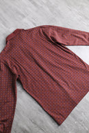 geometric pattern skipper polo shirt