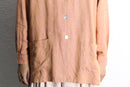 iridescent orange linen L/S shirt