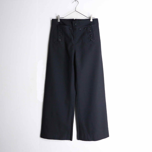 dark navy color wool sailor pants