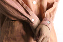 iridescent orange linen L/S shirt