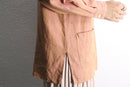 iridescent orange linen L/S shirt
