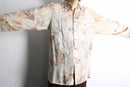 ivory gradation pattern silk shirt
