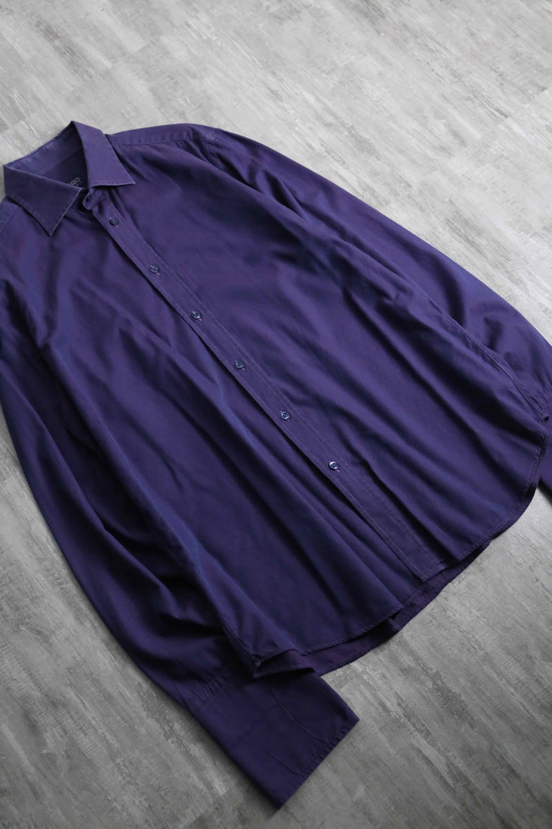 1990-00s KENZO HOMME iridescent double cuff dress shirt