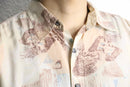 ivory gradation pattern silk shirt