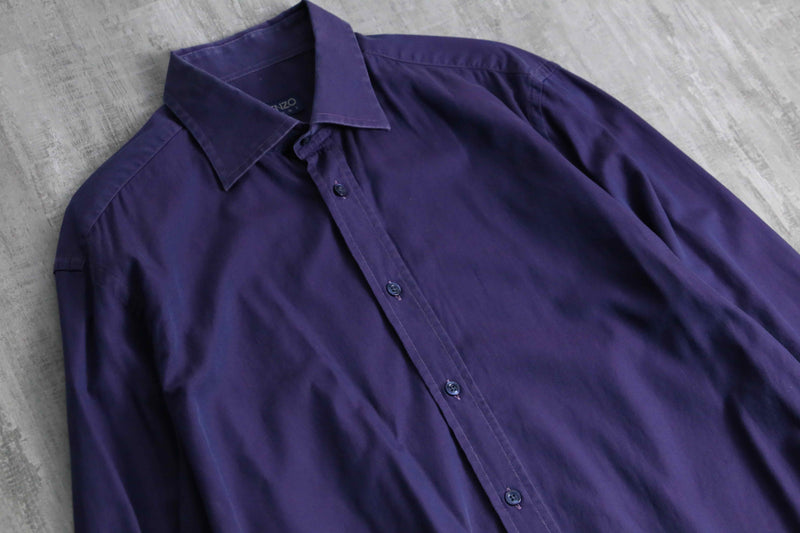 1990-00s KENZO HOMME iridescent double cuff dress shirt