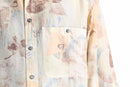 ivory gradation pattern silk shirt