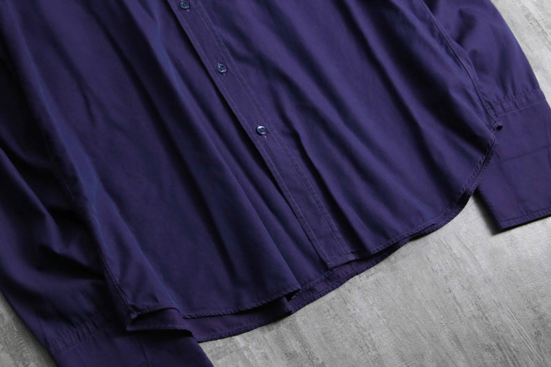 1990-00s KENZO HOMME iridescent double cuff dress shirt