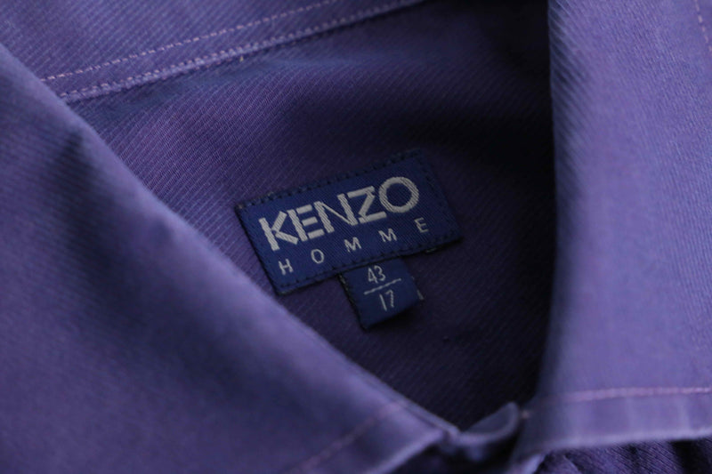 1990-00s KENZO HOMME iridescent double cuff dress shirt