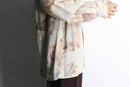 ivory gradation pattern silk shirt