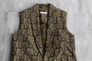 flower pattern gobelin long vest