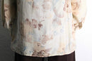ivory gradation pattern silk shirt
