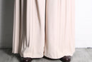 blush pink pleated drape wide pants