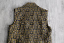 flower pattern gobelin long vest