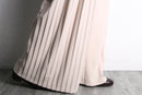 blush pink pleated drape wide pants