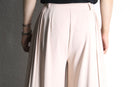 blush pink pleated drape wide pants