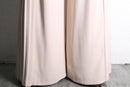 blush pink pleated drape wide pants
