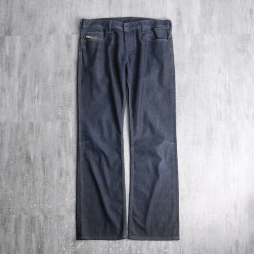 "DIESEL INDUSTRY" straight black denim pants