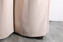 blush pink pleated drape wide pants