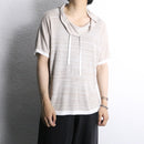 wide high neck s/s pull