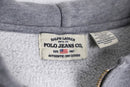 "POLO JEANS CO" White line half zip hoodie