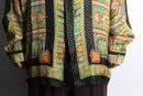 glittering total pattern silk shirt