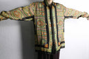 glittering total pattern silk shirt
