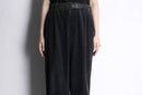 luster black corduroy wide pants