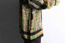 glittering total pattern silk shirt