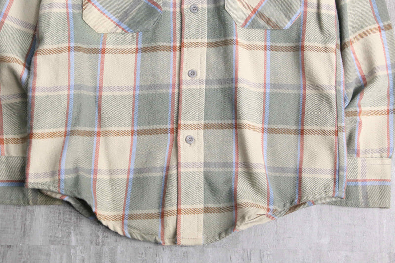 tartan check light flannel shirt