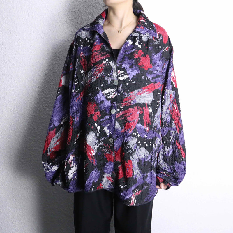 wrinkle total pattern skipper shirt