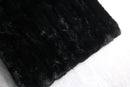 black glossy faux fur stand collar vest