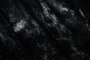 black glossy faux fur stand collar vest