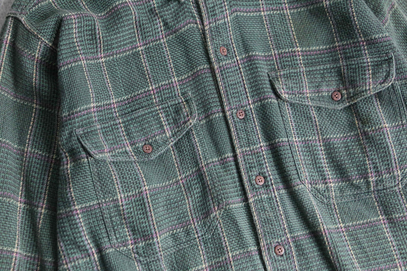 80~90’s ”Eddie Bauer” check pattern flannel shirt
