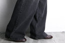 charcoal black wide denim pants
