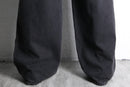 charcoal black wide denim pants