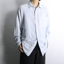linen cotton fine stripe shirt