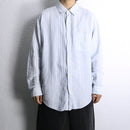 linen cotton fine stripe shirt