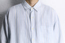 linen cotton fine stripe shirt