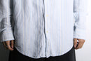 linen cotton fine stripe shirt