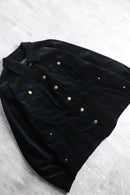 matte black velour tracker jacket