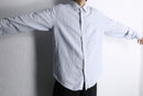 linen cotton fine stripe shirt