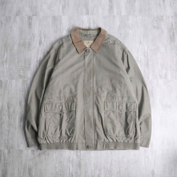 “L.L.bean” leather switch cotton jacket