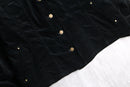 matte black velour tracker jacket