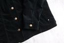 matte black velour tracker jacket