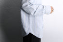linen cotton fine stripe shirt