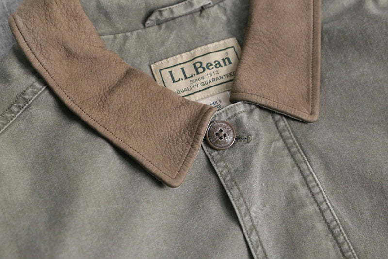“L.L.bean” leather switch cotton jacket